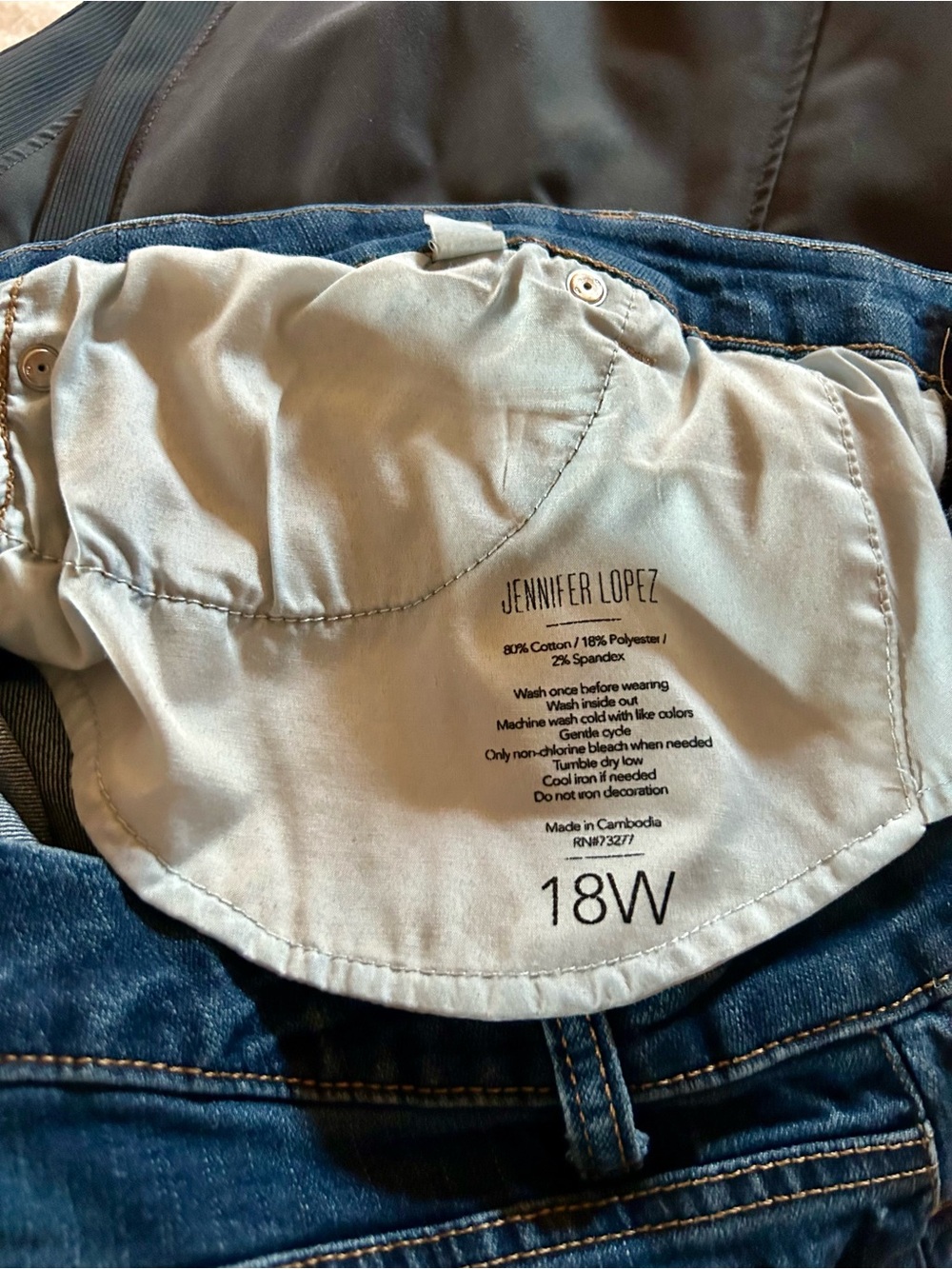 Throwback Jennifer Lopez Straight Leg Jeans Sz 18 - Picture 7 of 11